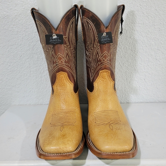 Cody James Men's Western Performance Boots Broad Square Toe Size 10D - Picture 4 of 10